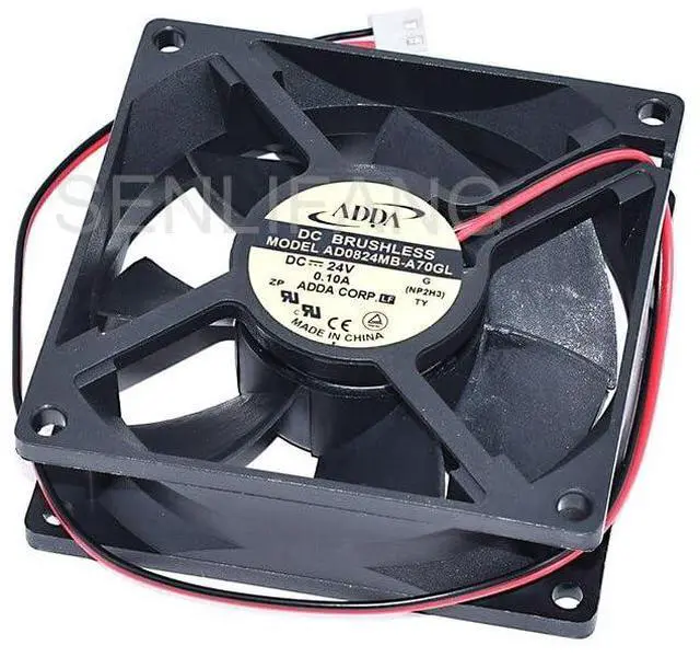 Main image of New 8CM Cooler AD0824MB-A70GL DC24V 0.10A 80 * 80 * 25MM Two Lines Cooling Fan
