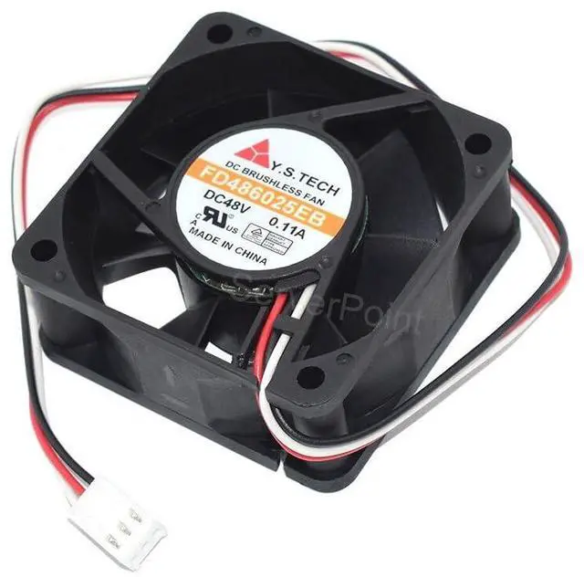 Main image of New 6CM Square Cooling Fan FD486025EB DC48V 0.11A 6025 60x60x25MM 3Lines Computer Cooler