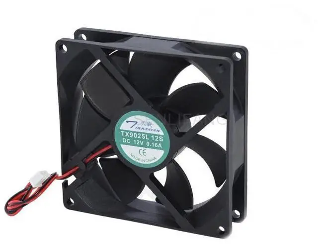 Main image of New 9CM 9025 Square Cooling Fan TX9025L12S DC12 V 0.16A 2Lines