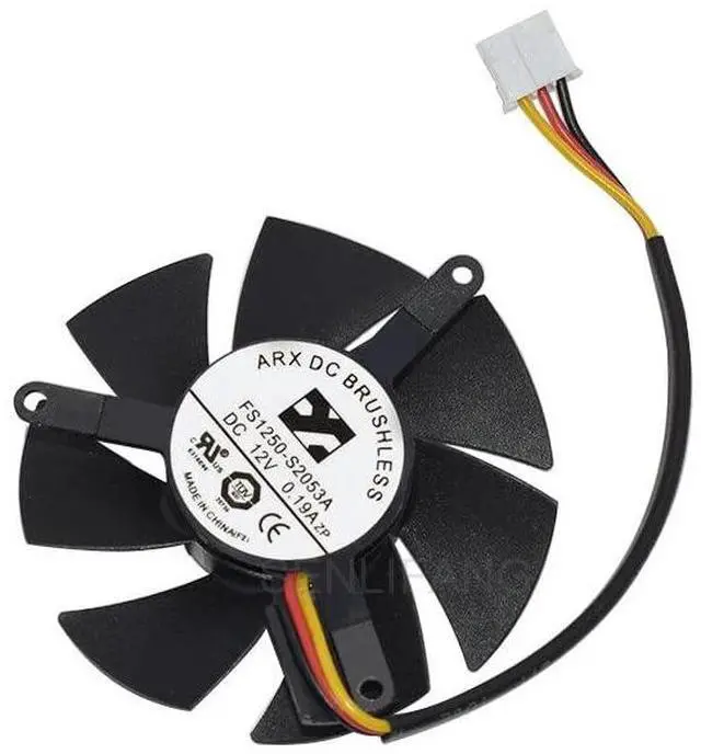 Main image of Well Tested new GTX1050/1050Ti FS1250-S2053A 12V 0.19A Graphics Card Fan