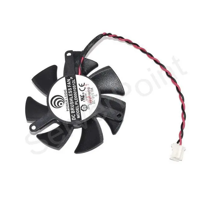 Alt view image 3 of 3 - for GT220 GTS210 Graphics Card Fan PLD05010S12L 0.1A 2 Lines 47mm Diameter Hole Pitch 39mm Cooler