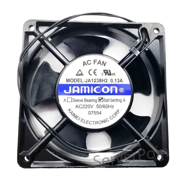 Alt view image 3 of 3 - for JA1238H2 12038 120X120X38mm AC220V 0.13A 2Line Cooling Fan