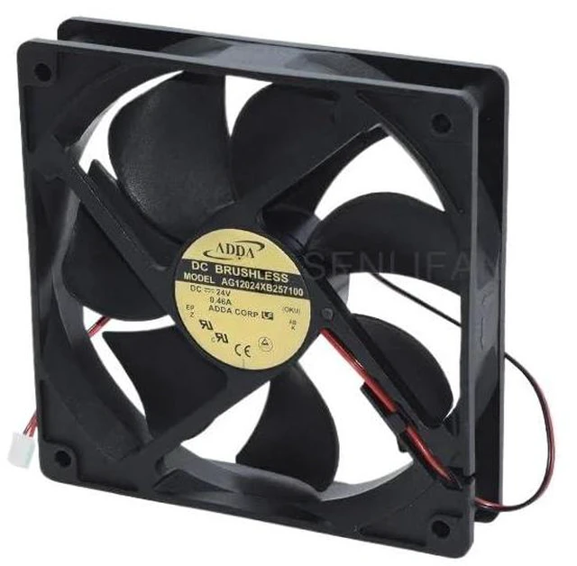 Alt view image 3 of 5 - for AG12024XB257100 12cm 12025 120X120X25mm DC24V 0.46A 2-Wire Square Cooling Fan
