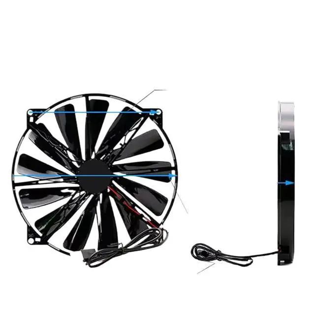 Alt view image 3 of 3 - for A20020-07CA-2JN-F1 DF2002005SELN Cooler DC5V 0.30A 20cm 200 * 200 * 20MM USB Cooling Fan