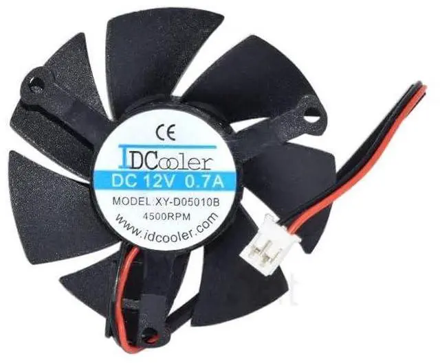 Main image of for XY-D05010B Graphics Card Cooling Fan DC 12V 0.7A 47MM 2 Pins 4500RPM