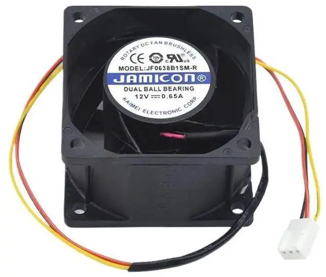 Main image of for JF0638B1SM-R Cooler DC12V 0.65A 3Lines 60 * 60 * 38MM 60MM Square Cooling Fan