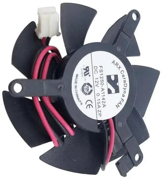 Main image of for Arx FS1250-A1142A FS1250A1342A DC 12V 0.15A 2-Pins Graphics Card Fan