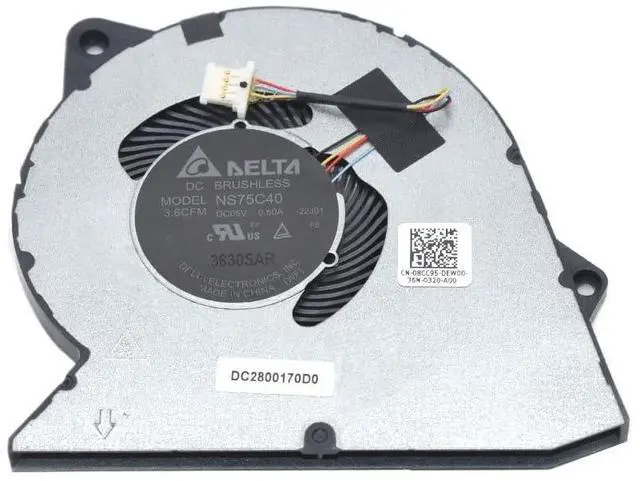 Main image of New for Vostro 3420 3250 3510 Inspiron 3511 3515 DC5V 0.5A Laptop CPU Cooling Fan 0RFF51 NS75C40 DFS5K12114464P DC28000WFF0 4-Pin