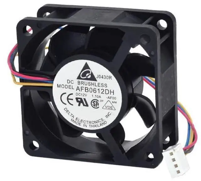 Main image of Well Tested AFB0612DH DC12V 1.10A 60x60x25MM 6025 4Pins Square Cooler Fan New