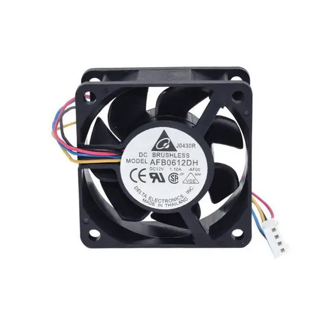 Alt view image 2 of 3 - Well Tested AFB0612DH DC12V 1.10A 60x60x25MM 6025 4Pins Square Cooler Fan New