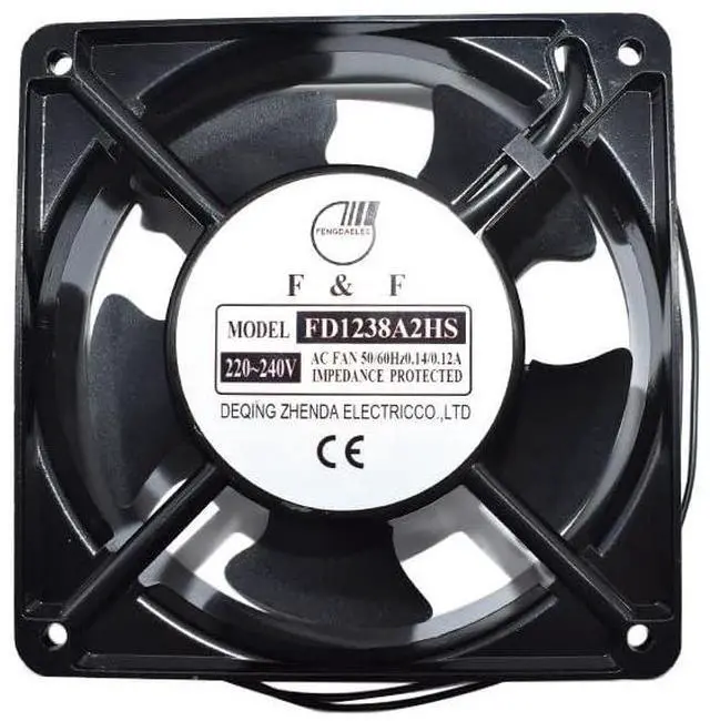 Main image of Tested Fully Fan FD1238A2HS 2Pins AC220-240V 50/60HZ 120 * 120 * 38MM Cooler for F&F
