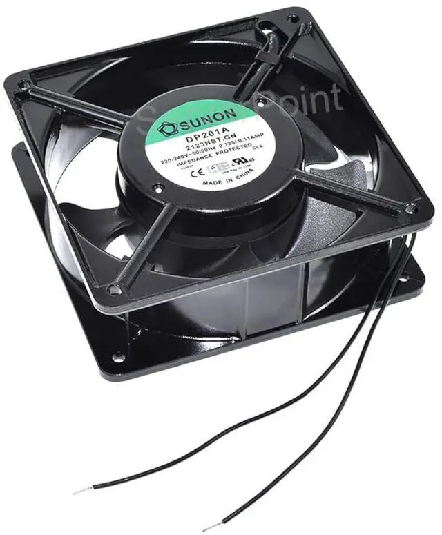 Main image of New 2123HST.GN 220-240V 50/60Hz 0.125/0.11AMP 120 * 120 * 38MM 2-Pins Cabinet Cooling Fan
