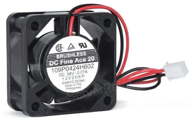 Alt view image 3 of 5 - New for SANYO 109P0424H602 DC24V 0.07A 40 * 40 * 20mm 2-Wire Industrial Computer Fan