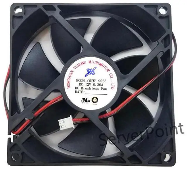 Main image of New for YUHONG YHWF-9025 9CM Cooling Fan DC12V 0.20A 2Wires 9025