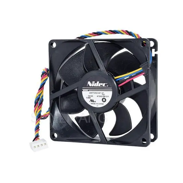 Alt view image 2 of 2 - for L80T12NS1A7-57 DC12V 0.38A Four Lines 8CM 8 * 8 * 2.5CM 80MM Server Cooling Fan