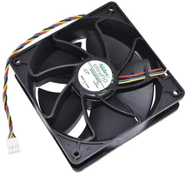 Main image of for S7 S9 4-Pin PMW 6000RPM Server Cooling Fan W12E12BS11B5-07 12038 DC12V 1.65A 120 * 120 * 38MM Cooler