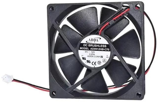 Main image of for AD0912HB-C70 Cooler 92 * 92 * 20MM DC12V 0.25A Two Pins Server Cooling Fan