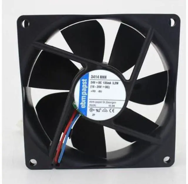 Main image of 3414NHH 24V 135MA 3.2W original authentic German ebmpapst 9CM high-end equipment fan