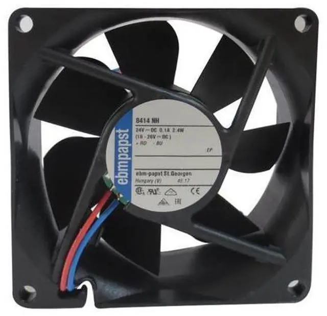 Main image of Ebmpapst 8414NH cooling fan, size 80 x 80 x 25mm 24 V DC, air flow 79m3/h, 3600rpm