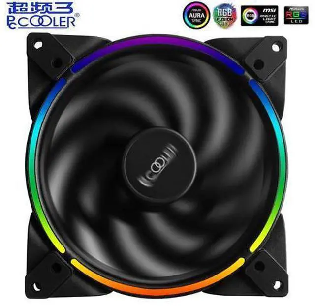 Main image of RGB HALO 14cm Computer Case Adjust Fan 12V 4PIN RGB Quiet PWM Fans 140mm CPU Cooler Water Cooling Replace Fan