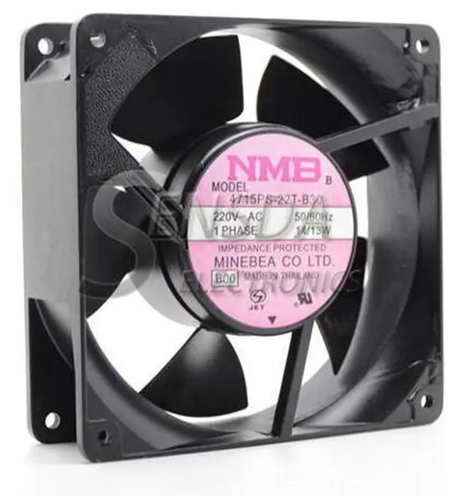 Main image of NEW Original NMB 4715PS-22T-B30 12cm AC 220V 14/13W 12038 120*120*38 mm 12cm 120mm aluminum frame server inverter cooling fan case cooler