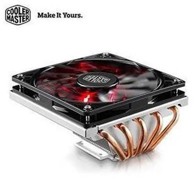 Main image of Master GeminII M5 LED 2U Low Profile CPU with 5 Direct Contact Heatpipes XtraFlo 120 Slim Fire Red LED PWM Cooling Fan for Intel AMD RRT52016PK GeminII M5