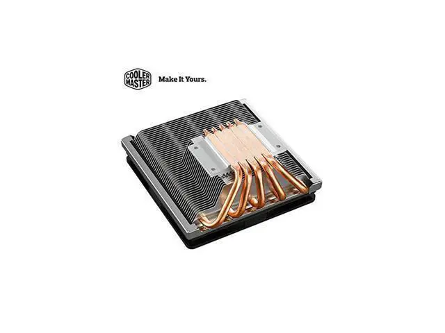 Alt view image 2 of 7 - Master GeminII M5 LED 2U Low Profile CPU with 5 Direct Contact Heatpipes XtraFlo 120 Slim Fire Red LED PWM Cooling Fan for Intel AMD RRT52016PK GeminII M5