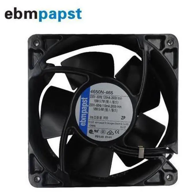 Main image of 4650N-465 Germany ebmpapst 12038size 46A 18W DC Axial fan Air flow 160m3/h 2680 rpm DC cooling fan