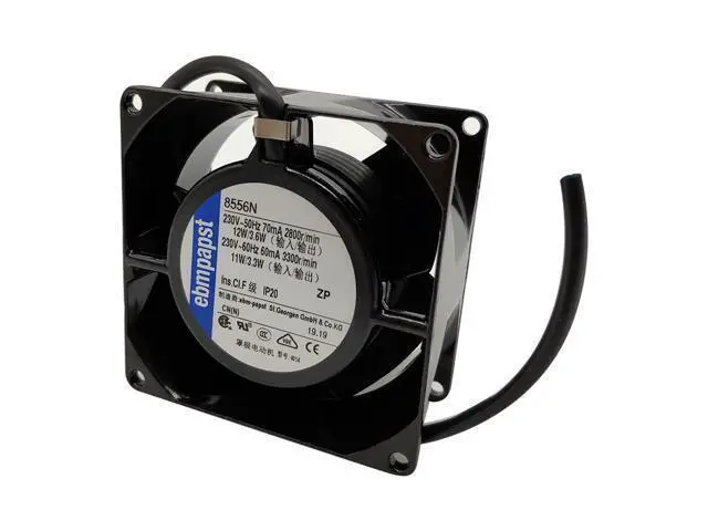 Alt view image 5 of 6 - 8556N 230V 8cm ebmpapst 8038 12W AC Compact fan high temperature resistant Axial fan