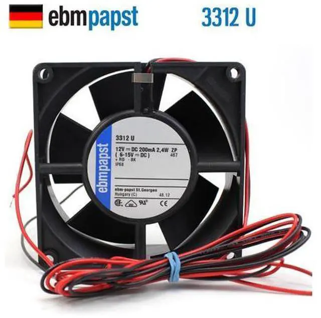 Main image of ebmpapst 9232 can run in water DC 12V 0.2A IP68 3312U waterproof axial fan