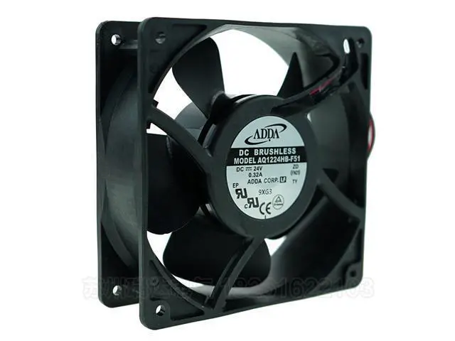 Alt view image 2 of 4 - AQ1224HB-F51 Taiwan ADDA axial fan 12038 waterproof 24V IP68 cooling fan