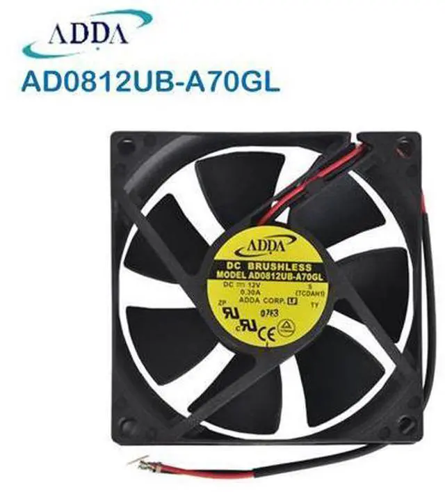 Main image of Brand new original Taiwan ADDA fan AD0812UB-A70GL 8025 DC12V 0.30A cooling fan
