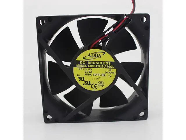 Alt view image 3 of 4 - Brand new original Taiwan ADDA fan AD0812UB-A70GL 8025 DC12V 0.30A cooling fan