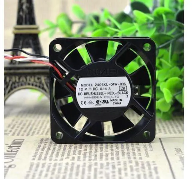 Main image of NMB 2406KL-04W-B36 cooling fan 6CM6015 12V/0.14A inverter fan