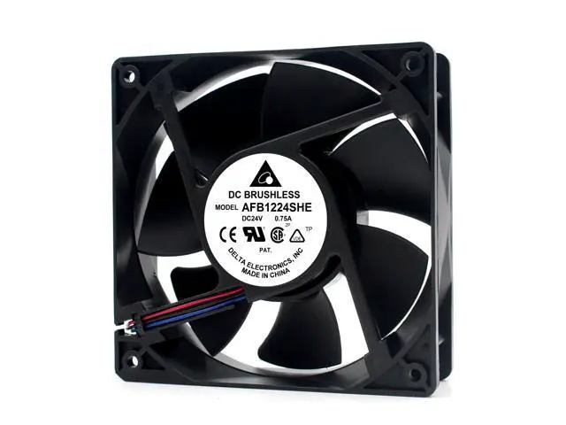 Alt view image 4 of 6 - AFB1224HHE Delta fan 12CM cm 12038 24V 0.45A 3-wire alarm cooling fan