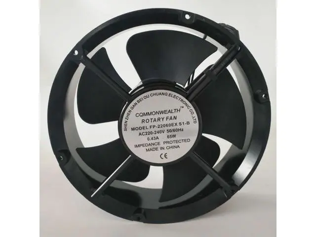 Alt view image 4 of 4 - FP-20060EX-S1-B Ball Bearing Cooling Fan 20cm 220V Industrial Fan