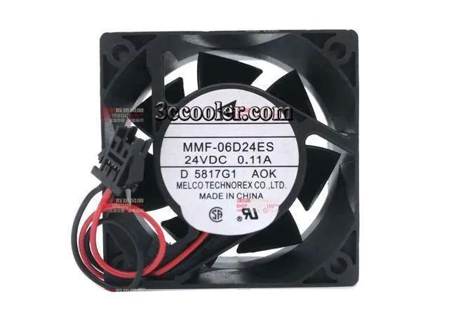 Alt view image 3 of 5 - Mitsubishi 6025 axial fan 24V 0.09 MMF-06D24ES-ROK inverter cooling fan