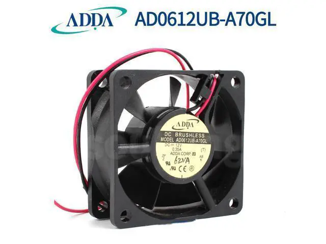 Alt view image 3 of 3 - AD0612UB-A70GL Taiwan ADDA fan 6025 12V 12V 0.35A 6 cm cooling fan