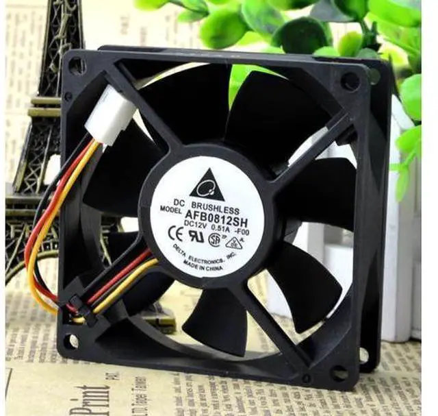 Main image of Original Delta Fan AFB0812SH F00 12V 0.51A 8025 Double Ball Speed Fan