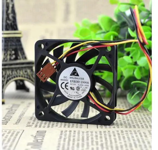 Main image of EFB0612HHA New Delta 6010 Fan 0.25A 6CM Double Ball Fan High Air Volume