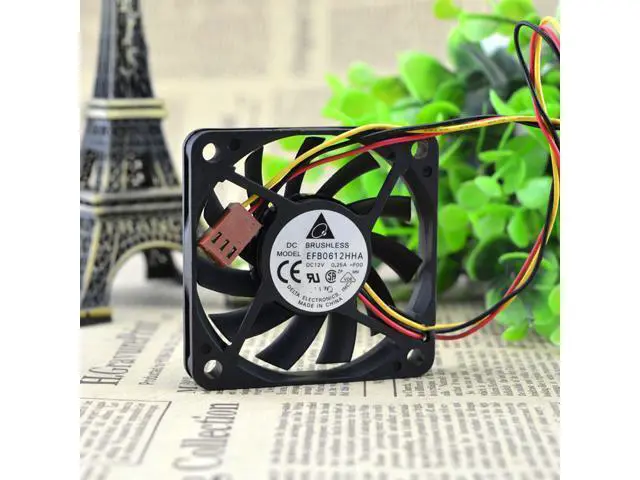 Alt view image 2 of 4 - EFB0612HHA New Delta 6010 Fan 0.25A 6CM Double Ball Fan High Air Volume
