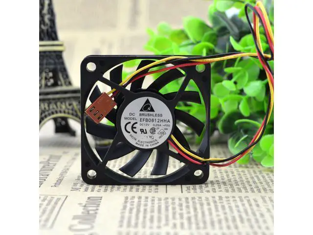 Alt view image 4 of 4 - EFB0612HHA New Delta 6010 Fan 0.25A 6CM Double Ball Fan High Air Volume