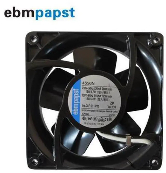 Main image of Germany ebm-papst 4656N AC 230V 19W axial fan 119 x 119 x 38mm 160m3/h 230V Compact fan