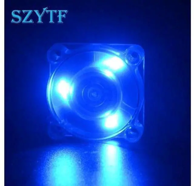 Main image of 20pcs 40mm 40 * 40x10mm 4010S DC 12V 3Pin Blue LED Case Cooler Cooling Fan