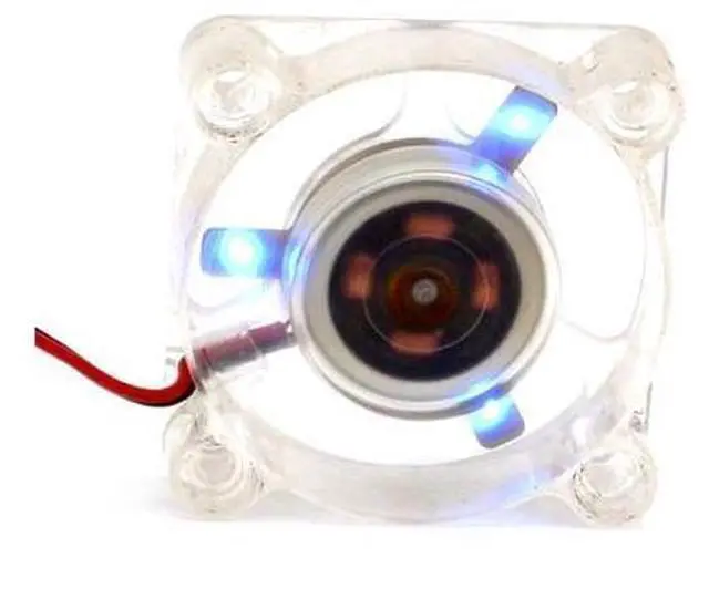 Alt view image 3 of 6 - 20pcs 40mm 40 * 40x10mm 4010S DC 12V 3Pin Blue LED Case Cooler Cooling Fan