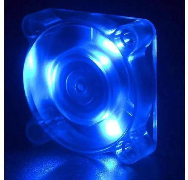 Alt view image 6 of 6 - 20pcs 40mm 40 * 40x10mm 4010S DC 12V 3Pin Blue LED Case Cooler Cooling Fan