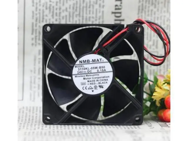 Alt view image 3 of 5 - Original NMB-MAT Blowers 3110KL-05W-B50 8025 80mm DC 24V 0.15A server cooling fan