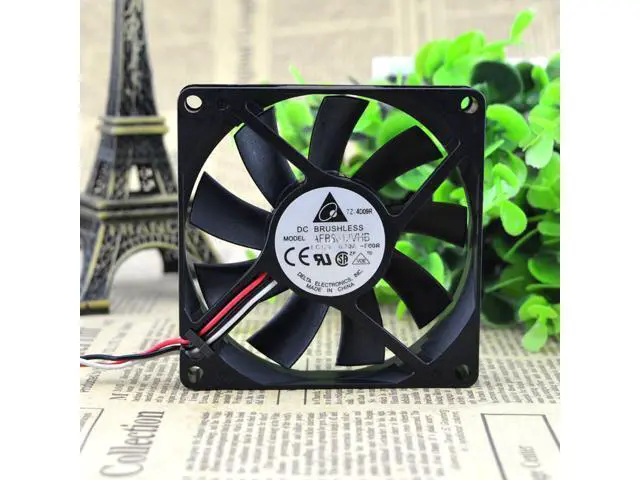 Alt view image 2 of 5 - New Delta AFB0812VH 8025 12V 0.41A 8CM chassis power supply cooling equipment fan