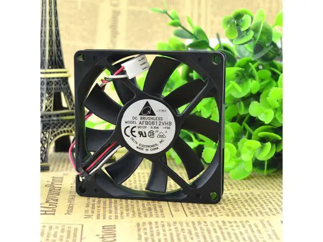 Alt view image 5 of 5 - New Delta AFB0812VH 8025 12V 0.41A 8CM chassis power supply cooling equipment fan