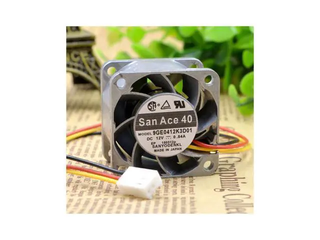 Alt view image 2 of 5 - 4cm 4028 9GE0412K3D01 12V 0.84A high temperature cooling fan